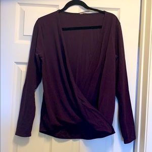 Lululemon burgundy v-neck wrap